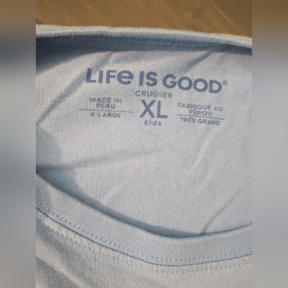Life Is Good Winnie The Pooh Blue Kids T-Shirt with Fun Beach Graphic - Picture 5 of 5